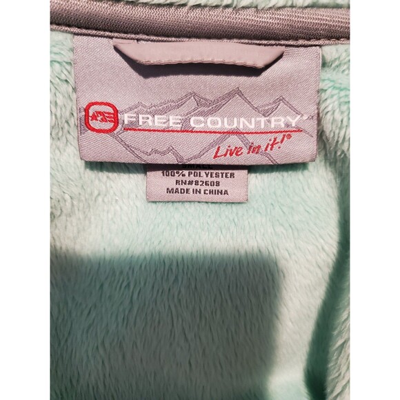 Free Country Live in It Women's Mint Green Zip Up Fleece - Petite Small - 0259 - Picture 5 of 10